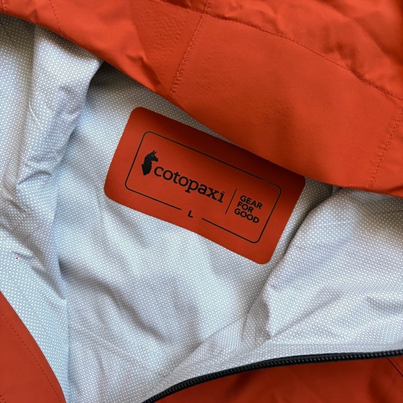 Cotopaxi Men’s Parque Rain Shell Jacket Orange Large L - Picture 4 of 7